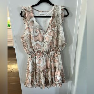 The Impeccable Pig cream mini dress